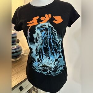 Godzilla T-Shirt Inspired by Hokusai’s “Great Wave Off Kanagawa” - Size S